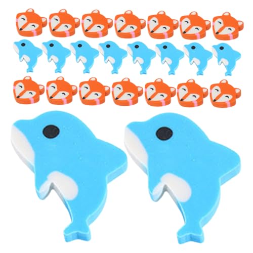 VILLCASE 1 Satz Fox Delphin Eraser Tier Radiergummis Masse Tier-radiergummi Meerestiere Eraser Radiergummi Süße Schulsachen Mini -tierrotler Fuchs-radiergummi Mini-radierer von VILLCASE