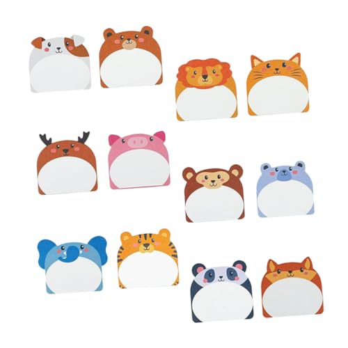 VILLCASE 1 Set Dekorative Notizblöcke Mit Tiermotiven Notizzettel Mit Tiermotiven Süße Notizblöcke Süße Klebrige Notizblöcke Bunte Notizblöcke Süße Notizblöcke Mit Tiermotiven Kawaii von VILLCASE