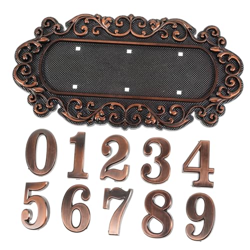 VILLCASE 1 Set Retro Türnummernschild Türnummern Hausnummern Für Außen Vorne Silber Zahlen Personalisierte Hausnummer Plakette Besetzt Tür Zuhause Innen Acryl Kunststoff von VILLCASE