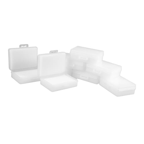 VILLCASE 10er Schachtel Sponge Storage Box Kleine Werkzeugkästen Aus Kunststoff Haustierbehälter Für Den Schreibtisch Make-up-schwamm-reisetasche Handwerkspeicher Weiß Plastik von VILLCASE