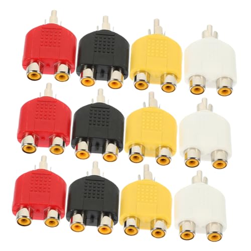VILLCASE 12 Stück Audio Und Video Adapterkabel Splitter Audio Adapter Av Kabel Splitter Audio Splitter Lautsprecher Adapter Stecker/Buchse Eingangskabel Video Splitter von VILLCASE