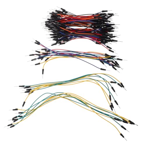 VILLCASE 130 Stück Steckkabel Elektronik zubehör Überbrückungskabel von Buchse zu Buchse Pulloverkabel Flachband-Überbrückungsdraht Steckbrett-Stromversorgungsmodul Bindedraht Abs von VILLCASE