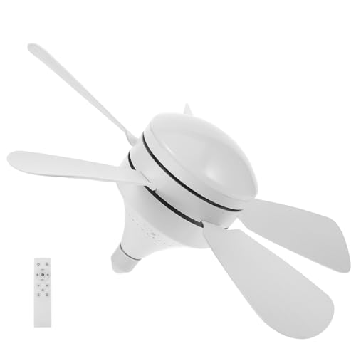 VILLCASE 1Satz LED Deckenventilator mit Fernbedienung Leise und Dimmbar für Schlafzimmer und Wohnzimmer Moderne LED Deckenleuchte mit Farbtemperaturen Abnehmbares Design von VILLCASE