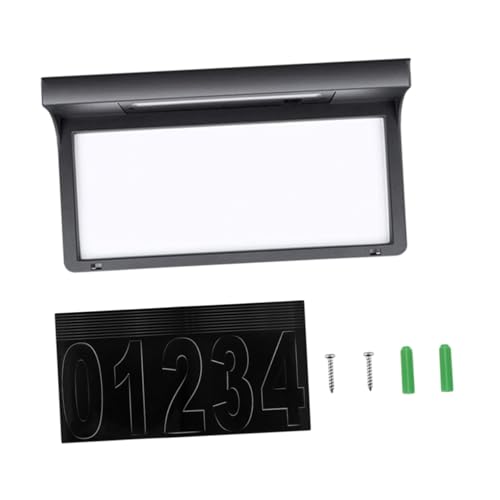 VILLCASE 1Satz LED Solar Hausnummernlampe für Außenbereich Helle Wetterfeste Wandleuchte mit Dämmerungssensor und Langlebigem Material für Schnelle Identifikation Ihres von VILLCASE