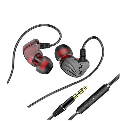 VILLCASE 1Stück Kabelgebundene In Ear Kopfhörer Mit Tiefem Bass TPE Kabel Ergonomisches Design Kompatibel Mit Mobilgeräten Tablets von VILLCASE