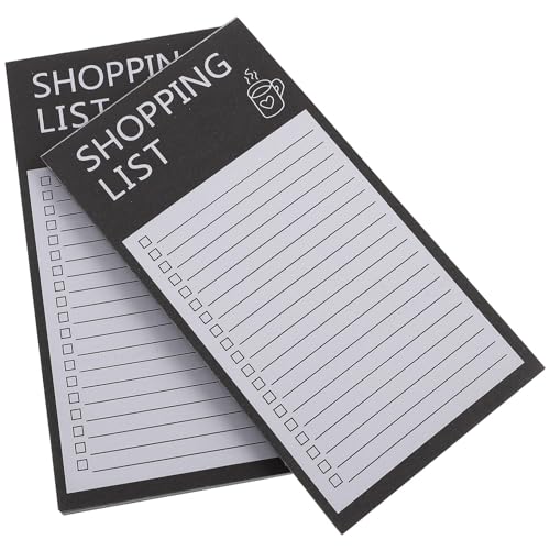 VILLCASE 2 Magnetische Einkaufslisten-Notizblöcke 4 X 7. 5X0. 6 cm Große Magnetische Notizblöcke Mit Einkaufsliste Listen Kühlschrank-Notizblock Zum Einkaufen Planen Und Organisieren von VILLCASE