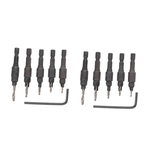 VILLCASE 2 Sätze Lochsäge Bit Stufenbohrer Holzbearbeitung Extraktor Für Senkerbohrer Schlüssel Fliesenbohrer Lochöffner Black Hochgeschwindigkeitsstahl 6 Stück * 2 VILLCASE 2 Sätze Lochsäge Bit Stufenbohrer Holzbearbeitung Extraktor Für Senkerbohrer Schlüssel Fliesenbohrer Lochöffner Black Hochgeschwindigkeitsstahl 6 Stück * 2 von VILLCASE