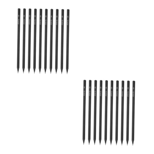 VILLCASE 2 Sätze Schwarzer Sechskantstift Bleistift B Hexagonaler Bleistift Bleistifte Für Künstler Malstifte-set Skizzierstift Weiche Kohlestifte Bleistift Schwarz Holz Black 10 Stück * 2 von VILLCASE