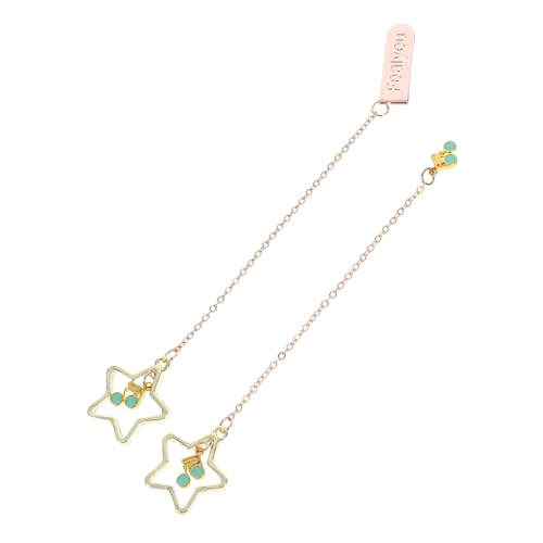 VILLCASE 2 Stück Lesezeichen Musikinstrumentenhalter Clip Seiten Lesezeichen Ordner Musikseitenhalter Buchclip Lesezeichen Anhänger Kette Stern Lesezeichen Musikalische von VILLCASE