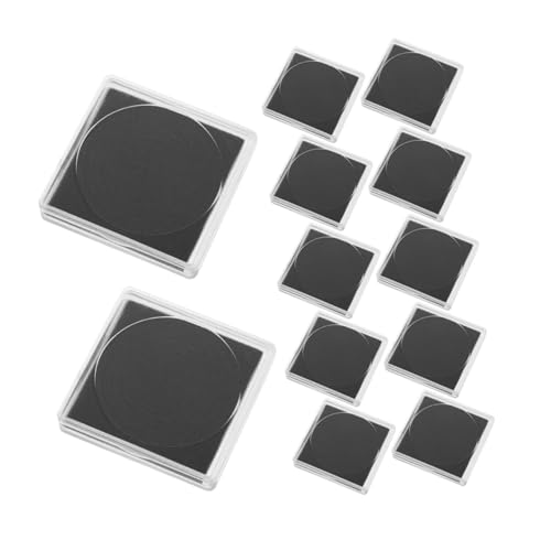 VILLCASE 25 Stück Münzsammelbox Münzsammlerbox Plastikbox für münzordner Halter Münzbehälter kleine Münzhalter Münzaufstellungskoffer Münzsammlerkoffer Münzständer p.s Black von VILLCASE