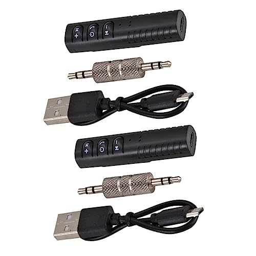 VILLCASE 2Sätze Audioadapter Für Auto Tragbarer Empfänger Kabelloser Fahrzeug Adapter Unterstützt Kopfhörer Kompakt Energieeffizient von VILLCASE