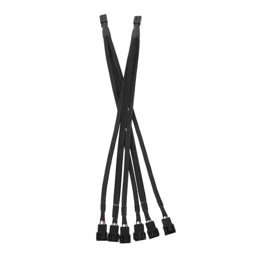 VILLCASE 2Stücke Pin Pwm Lüfter Splitter Kabel für PC Kühlung Langlebig Zuverlässig für Desktop Computer Gamer Verbessert die Kühlleistung von VILLCASE
