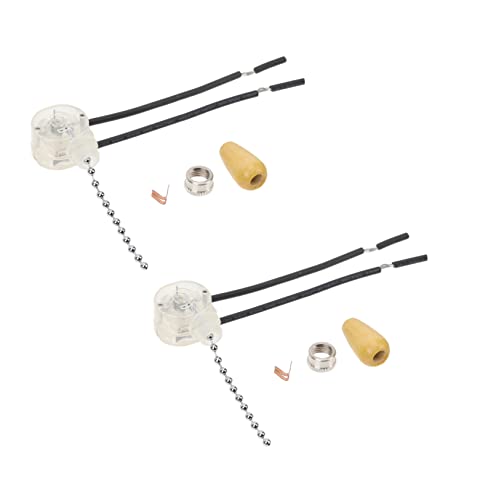 VILLCASE 2Stücke Zugschalter Für Deckenleuchte Robuster Lampenschalter Mit Edelstahlkette Für Tischlampen Und Wandlampen Langlebiges Zubehör Für DIY Projekte VILLCASE 2Stücke Zugschalter Für Deckenleuchte Robuster Lampenschalter Mit Edelstahlkette Für Tischlampen Und Wandlampen Langlebiges Zubehör Für DIY Projekte von VILLCASE