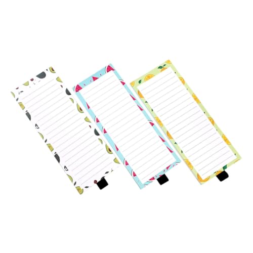 VILLCASE 3 Kühlschrank Einkaufsliste Magnetische Notizblöcke Magnetisches Whiteboard Magnetischer Notizblock Magnetische Einkaufslistenblöcke Einkaufsliste Magnetblock Für von VILLCASE