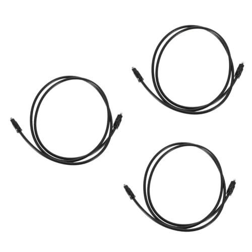 VILLCASE 3 Sätze Optisches Audiokabel Digitales Optisches Kabel Audio- Glasfaserkabel Lwl-patchkabel Optischer Ton Digitalkabel Für Heimkino Optik Pvc Black 3 Stücke * 3 von VILLCASE