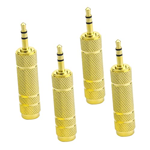 VILLCASE 4Stücke Audioadapter Männlich Weiblich Klinkenstecker Adapter Für Gitarre Mikrofone Kopfhörer Audio Geräte Stabiler von VILLCASE