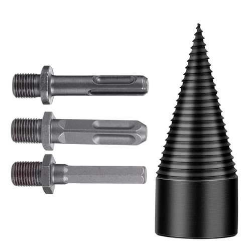 VILLCASE 4Stücke Holzbohrer Set Hochleistungs Kegelbohrer zum Spalten von Holz mit Adapter Bohrmaschinen Effizient für Holzbearbeitung VILLCASE 4Stücke Holzbohrer Set Hochleistungs Kegelbohrer zum Spalten von Holz mit Adapter Bohrmaschinen Effizient für Holzbearbeitung von VILLCASE