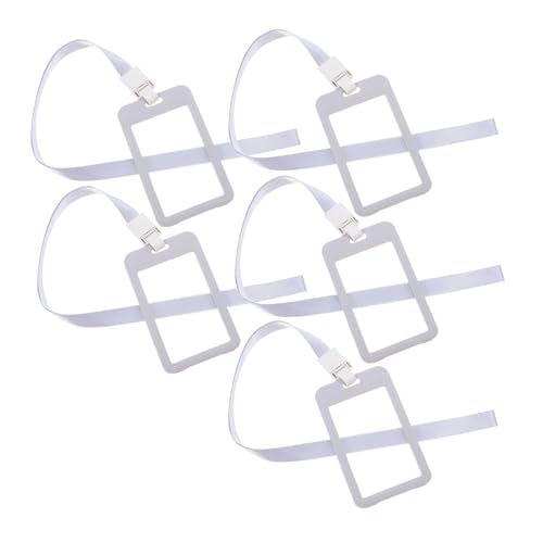 VILLCASE 5 Stück Ausweishalter Id-halter Für Abzeichen Student Lanyard Abzeichen Lanyards Abzeichen Schlüsselband Ärmel Mit Abzeichen Kartenhalter Ärmel Mit Arbeitsabzeichen Grey Plastik von VILLCASE