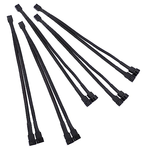 VILLCASE 5Stücke Teiliges Pwm Lüfter Splitter Kabel Für PC Verlängerung Für Pin Lüfter Mit Temperatur Geschwindigkeitsregelung Für Atx Gehäuse von VILLCASE