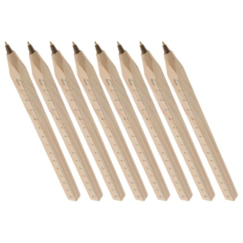 VILLCASE 8 Stück Massivholzschild Stift Gravierter Kugelschreiber Inspirierender Bambusballpoint Pen Stifte Für Krankenschwestern Büroschreibstift Notierte Stifte Lustiger Stift Beige von VILLCASE