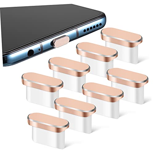 VILLCASE 8Stücke USB C Staubschutzkappen Staubabdeckungen für Telefonanschlüsse Kompatibel mit Meisten Typ C Mobiltelefonen Effektiver Schutz vor Schmutz Elegantes von VILLCASE