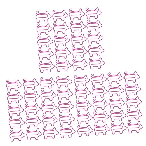 VILLCASE Clips 120 STK Lesezeichen Aus Metall Lieferungen Für Lesezeichen Für Rosa Ordner Metallklammern Rosa Vorräte Ordner Aus Papier Büro Dongguan Tier Papierordner von VILLCASE