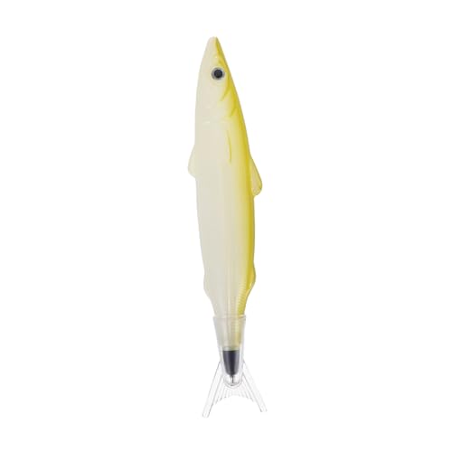 VILLCASE Fischballstift Fischgehege Kreativer Fischballpoint Pen Fischschreibstift Gesalzener Fischformballpoint Stift Fisch Neuheit Stift Lustiger Fischstift Fischhilfe Golden Plastik von VILLCASE
