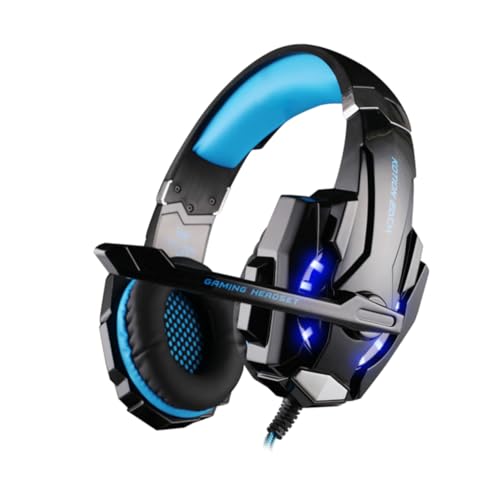 VILLCASE Gaming Kopfhörer Mit LED Noise Cancelling Komfortables Headset Mit Einstellbarem Bügel Für PC Schwarz Blau Für Stundenlangen Spielspaß VILLCASE Gaming Kopfhörer Mit LED Noise Cancelling Komfortables Headset Mit Einstellbarem Bügel Für PC Schwarz Blau Für Stundenlangen Spielspaß von VILLCASE