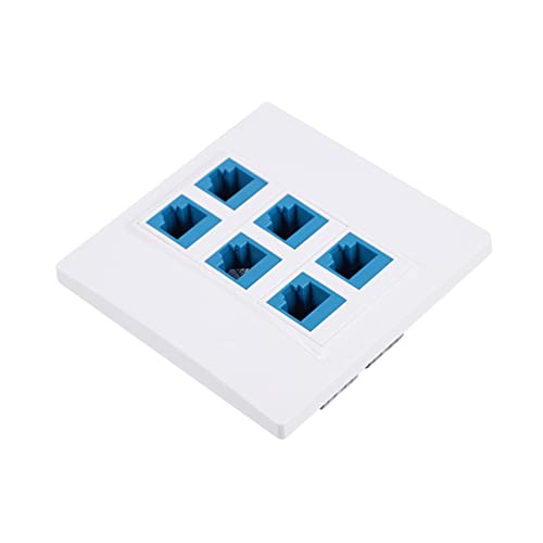 VILLCASE Netzwerkkabeldose Netzwerkdose Wand Netzwerkleitung Sechs Cat6 Netzwerkkabelanschluss Buchse Buchse Abnehmbare Wandplatte 6 Port Netzwerkwandplatte Cat 6 Ethernet Wandplatte Weiß VILLCASE Netzwerkkabeldose Netzwerkdose Wand Netzwerkleitung Sechs Cat6 Netzwerkkabelanschluss Buchse Buchse Abnehmbare Wandplatte 6 Port Netzwerkwandplatte Cat 6 Ethernet Wandplatte Weiß von VILLCASE