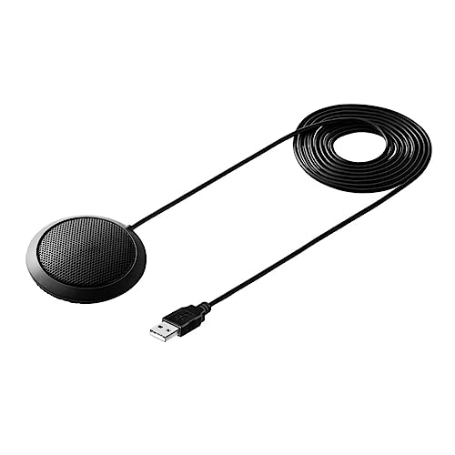 VILLCASE USB Mikrofon Für Konferenzen Tischmikrofon Für PC Und Laptop Für Teamgespräche Kleinen Und Mittleren Arbeitsbereichen Schwarz von VILLCASE