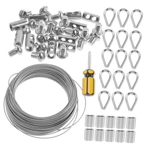 VILLFUL 1 Set Drahtseil Lichterketten Kit, Kabel, Drahtseil, Drahtseilkausche, Drahtseil Crimp, Edelstahl Seilkausche, Takelage, Drahtseil, Seil, Drahtseilkausche, Kabel Crimp, Seil VILLFUL 1 Set Drahtseil Lichterketten Kit, Kabel, Drahtseil, Drahtseilkausche, Drahtseil Crimp, Edelstahl Seilkausche, Takelage, Drahtseil, Seil, Drahtseilkausche, Kabel Crimp, Seil von VILLFUL