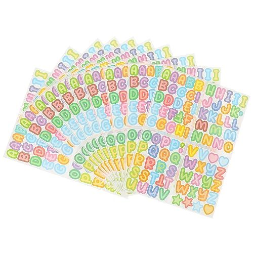 VILLFUL 10 Bögen mit Alphabet-Buchstabenaufklebern Selbstklebende Vinyl-Aufkleber Buchstaben individuelle Abziehbilder zum Basteln für -Karten VILLFUL 10 Bögen mit Alphabet-Buchstabenaufklebern Selbstklebende Vinyl-Aufkleber Buchstaben individuelle Abziehbilder zum Basteln für -Karten von VILLFUL
