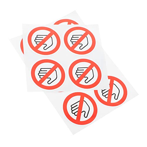 VILLFUL 10 Stück Warnschild Aufkleber „Nicht Berühren“, Warnaufkleber, Sicherheitswarnschild Aufkleber, Stoppschild Aufkleber, Warnaufkleber, „Nicht Berühren“, Aufkleber, Schild „Kein VILLFUL 10 Stück Warnschild Aufkleber „Nicht Berühren“, Warnaufkleber, Sicherheitswarnschild Aufkleber, Stoppschild Aufkleber, Warnaufkleber, „Nicht Berühren“, Aufkleber, Schild „Kein von VILLFUL