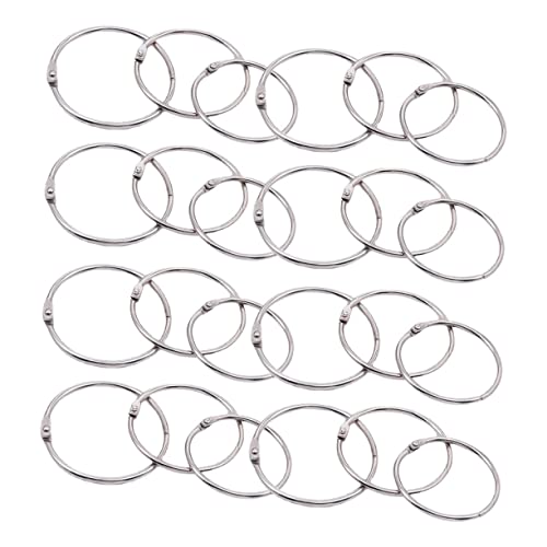 VILLFUL 100 Stück Tischkalenderringe, Buchklammerringe, Loseblattringe, Bürobedarf, Ordner, Metallringe Zum Basteln, Binder, Buchringe, Buchbinderringe, Loseblattringe, Buchringe VILLFUL 100 Stück Tischkalenderringe, Buchklammerringe, Loseblattringe, Bürobedarf, Ordner, Metallringe Zum Basteln, Binder, Buchringe, Buchbinderringe, Loseblattringe, Buchringe von VILLFUL