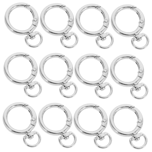 VILLFUL 12 Stück 25 Mm Runde Karabinerclips Aus Legierung Feder-o-ringe Für Taschen Gürtel Schlüsselanhänger Geldbörsen Diy-zubehör Silber VILLFUL 12 Stück 25 Mm Runde Karabinerclips Aus Legierung Feder-o-ringe Für Taschen Gürtel Schlüsselanhänger Geldbörsen Diy-zubehör Silber von VILLFUL