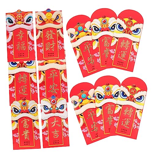 VILLFUL Rote Umschlagtasche Dreidimensional Mit Cartoon-hasen-muster Zum Chinesischen Neujahr Geldbeutel von VILLFUL