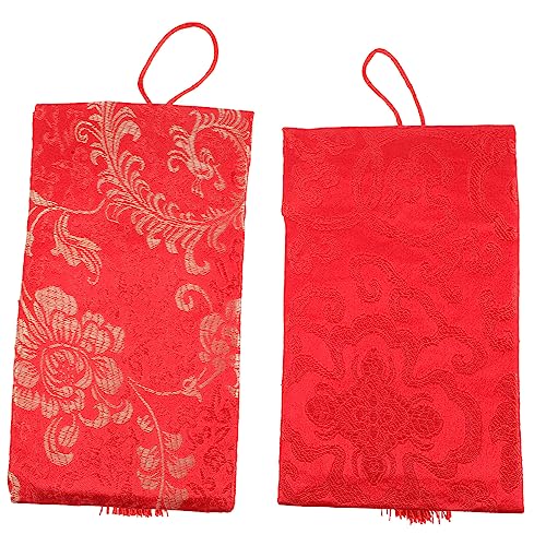VILLFUL Chinesische Rote Stoffumschläge Geldbeutel Frühlingsfest Umschläge Mit Quaste Traditionelles Design Für Kinder Familie Freunde von VILLFUL