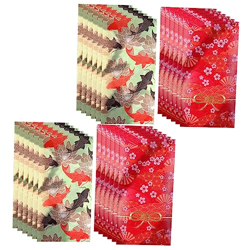 VILLFUL 24 Stück Rote Umschlagbeutel, Geldtasche Zum Chinesischen Neujahr, Geldumschläge Zum Neujahr, Rote Päckchen, Geldumschläge, Festival Roter Umschlag, Chinesische Umschläge Für von VILLFUL