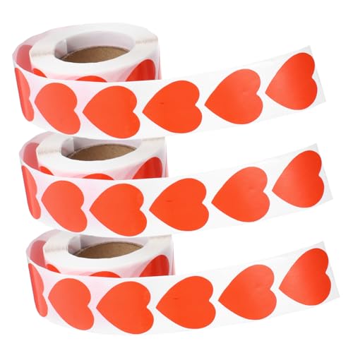VILLFUL 3 Rollen Herzaufkleber Herzetiketten Aufkleber Herzetikettenaufkleber Herzumschlagaufkleber Herzaufkleber Umschlagaufkleber Herzaufkleber Valentinstagsherzen Aufkleber VILLFUL 3 Rollen Herzaufkleber Herzetiketten Aufkleber Herzetikettenaufkleber Herzumschlagaufkleber Herzaufkleber Umschlagaufkleber Herzaufkleber Valentinstagsherzen Aufkleber von VILLFUL