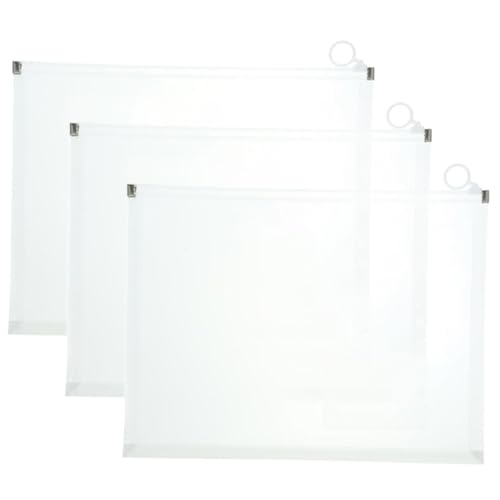 VILLFUL 3 Stück Aktenhalter, Dokumentenmappe Aus Kunststoff, Aktenaufbewahrungstasche, Dicke Aktentaschen, Aktenordner Mit Taschen, Plastikordner Für Dokumente, Aktenumschlagordner, von VILLFUL