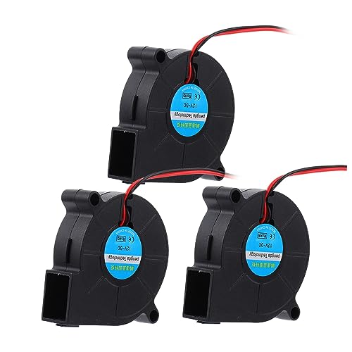 VILLFUL 3St Druckerlüfter DC-Lüfter DC-Gebläse für 3D-Drucker Kühler heizstrahler 3D drucker gebläse 3D drucker dc gebläselüfter Turbine Kleiner Lüfter Zubehör dc12v Abs von VILLFUL