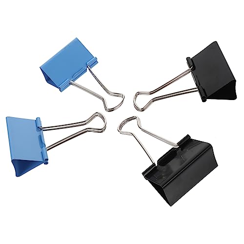 VILLFUL 4 Stück Elliot Ordner Papier Befestigungsklammern, Datei Binder Clips, Büro Papierklammern, Büroklammer, Klemme, Binder, Büroklammer, Metall Binder Clip, Dokumenten Clip, Papier von VILLFUL
