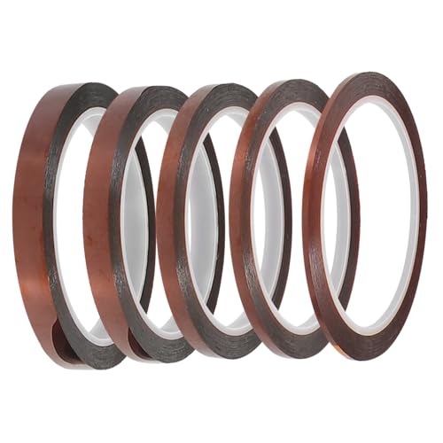 VILLFUL 5 Rollen Hitzebeständiges Klebeband, Transferband Für Vinyl, Heizband, Hochtemperaturband, Hochtemperaturband, Elektrisches Heizband, Sublimations Heizband, Elektrisches Heizband, von VILLFUL