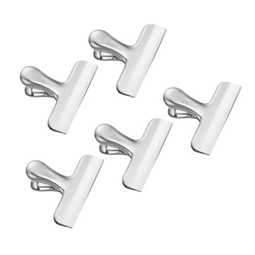 VILLFUL 5 Stück Edelstahl Verschlussclips Tütenclips Für Lebensmittel Strapazierfähig Brotbeutelclips Für Küche Und Zuhause Silber VILLFUL 5 Stück Edelstahl Verschlussclips Tütenclips Für Lebensmittel Strapazierfähig Brotbeutelclips Für Küche Und Zuhause Silber von VILLFUL