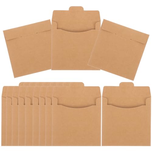 VILLFUL 50 Stück Cd-hüllen Aus Kraftpapier Umschläge Zur DVD-aufbewahrung Einfaches Auffinden Und Aufbewahren Von CDs VILLFUL 50 Stück Cd-hüllen Aus Kraftpapier Umschläge Zur DVD-aufbewahrung Einfaches Auffinden Und Aufbewahren Von CDs von VILLFUL
