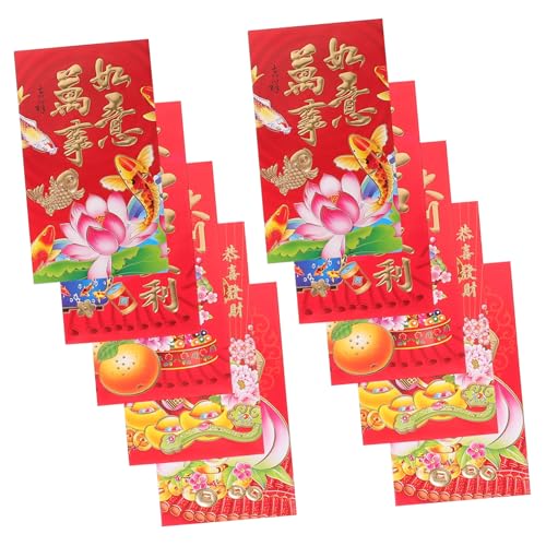 VILLFUL 50 Stück Roter Glücksgeldumschlag, Rotes Paket Zum Frühlingsfest, Traditionelle Geldumschläge, Geldpakete Zum Frühlingsfest, Chinesischer Glücksgeldbeutel, Neujahrsversorgung, VILLFUL 50 Stück Roter Glücksgeldumschlag, Rotes Paket Zum Frühlingsfest, Traditionelle Geldumschläge, Geldpakete Zum Frühlingsfest, Chinesischer Glücksgeldbeutel, Neujahrsversorgung, von VILLFUL