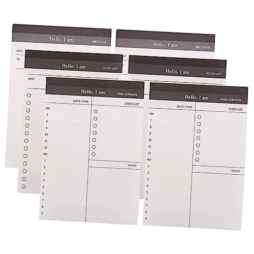 VILLFUL 6 Teiliges Notizbuch Für Den Schreibtisch, To Do Notizblock, Tagesplaner, Notizblock, Planungsbuch, Visuelles Terminplanerbuch, Täglicher To Do Planer, Heutiger Planer, VILLFUL 6 Teiliges Notizbuch Für Den Schreibtisch, To Do Notizblock, Tagesplaner, Notizblock, Planungsbuch, Visuelles Terminplanerbuch, Täglicher To Do Planer, Heutiger Planer, von VILLFUL