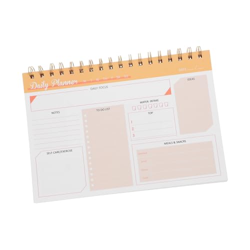 VILLFUL Planer Arbeitsplanungsblock Arbeitsplanblock Terminnotizblock Datumsnotizblock Planblock Für Das Management Zeitplannotizblock Spiralplanblock Effizienter Notizblock von VILLFUL