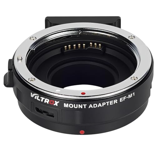 EF-M1 Autofokus-Objektivadapter kompatibel mit Canon EF/EF-S Objektiven auf Lumix/Olympus/BMPCC Micro Four Thirds (MFT-Mount) Kameras von VILTROX