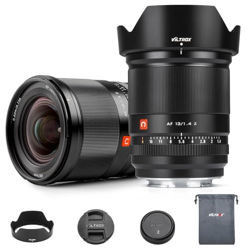 VILTROX 13mm F1.4 APS-C Superweitwinkel Autofokus Objektive für Nikon Z Mount Kamera Objektive Standard Camera Lenses große Blende Weitwinkelobjektiv kompatibel für Nikon Z9 Z8 Z7 Z6 Z5 Z50 Z30 ZFC von VILTROX